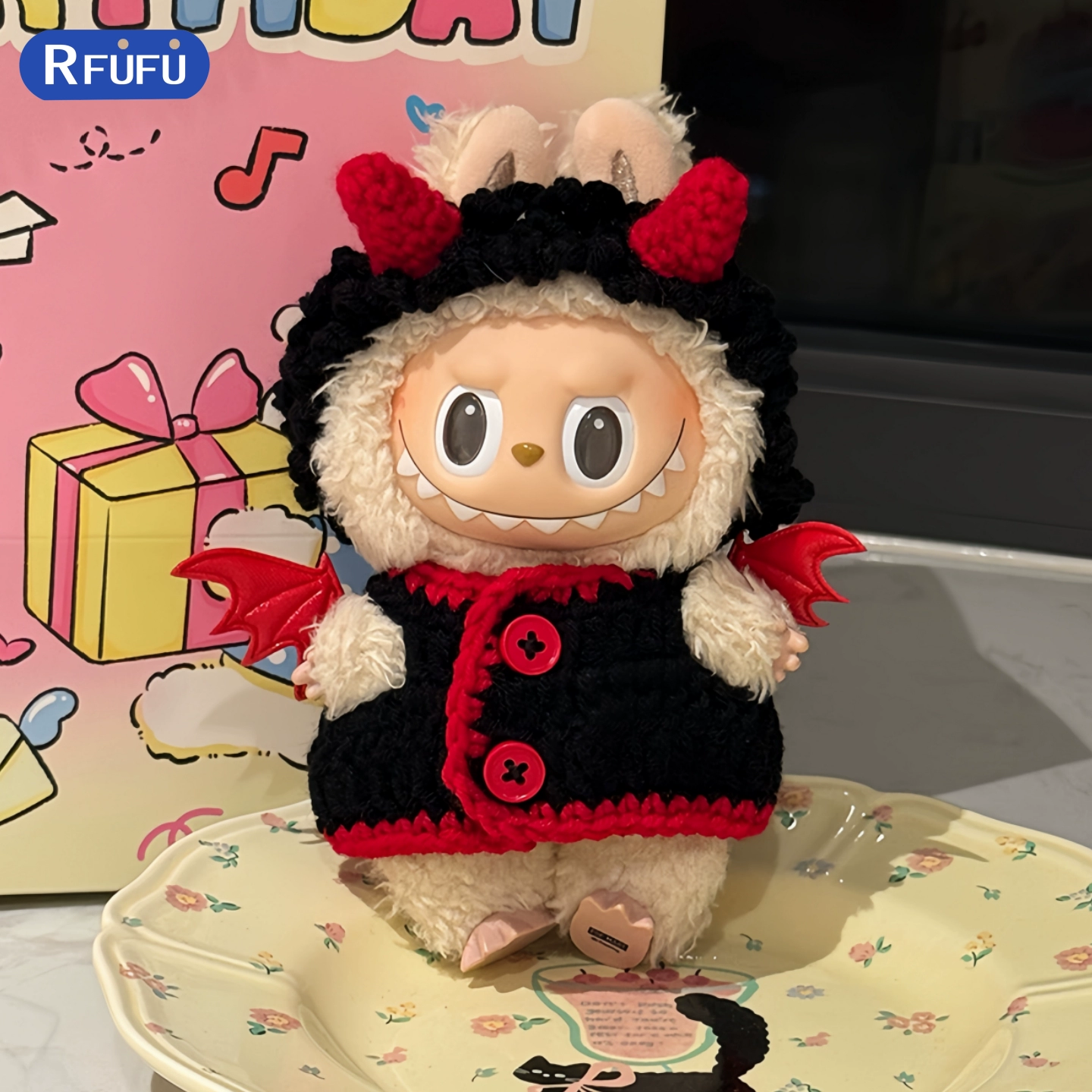 Labubu Doll Clothes (Halloween) – Crocheted Witch Hat & Pumpkin Suit for 1st-3rd Gen Labubu (12 SKUs) | nekolulu 3 Labubu Doll Clothes (Halloween) – Crocheted Witch Hat & Pumpkin Suit for 1st-3rd Gen Labubu (12 SKUs) | nekolulu - Image 3