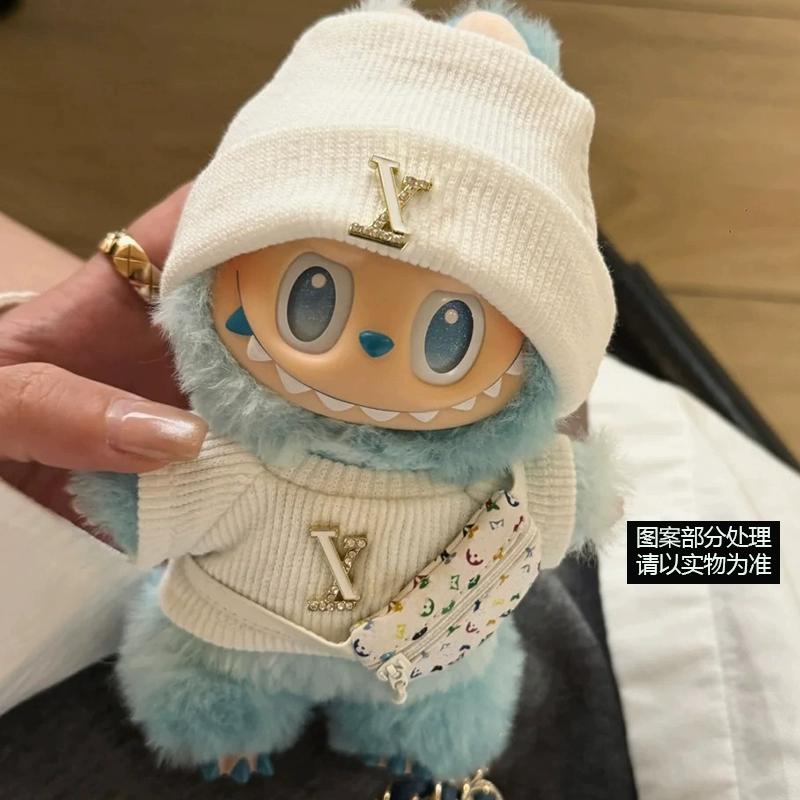 LABUBU doll doll front high-performance vinyl doll standing hand-made clothing 2 LABUBU doll doll front high-performance vinyl doll standing hand-made clothing - Image 2