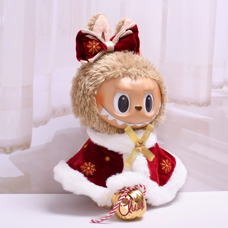 labubu doll clothes 38cm Christmas cloak coat replacement set labubu vinyl large baby doll clothes 2 labubu doll clothes 38cm Christmas cloak coat replacement set labubu vinyl large baby doll clothes - Image 2