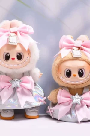 Labubu Doll Clothes – 1st-4th Gen Sparkling Princess Skirt & Bow Set (3 SKUs) | nekolulu