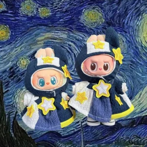 Labubu Doll Clothes (Costume) – Van Gogh's Starry Night Sky Suit for 1st-4th Gen Labubu (2 SKUs) | nekolulu