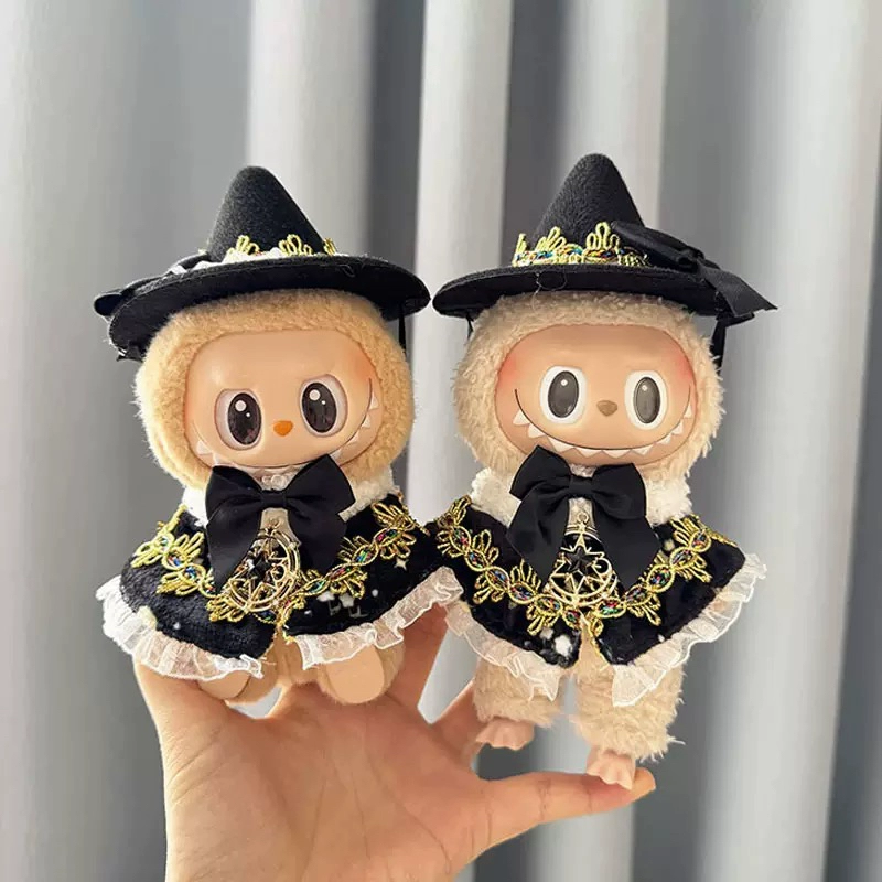 Labubu Doll Clothes (Costume) – Elegant Black Witch Suit & Pointed Hat for 1st-4th Gen Labubu (1 SKU) | nekolulu 1 Labubu Doll Clothes (Costume) – Elegant Black Witch Suit & Pointed Hat for 1st-4th Gen Labubu (1 SKU) | nekolulu