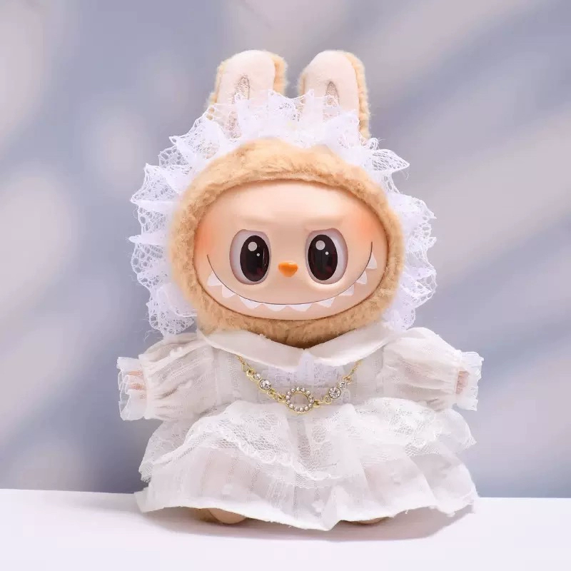 Labubu Doll Clothes (Dress) – Elegant White Lace Princess Dress Set for 1st-4th Gen Labubu (2 SKUs) | nekolulu 2 Labubu Doll Clothes (Dress) – Elegant White Lace Princess Dress Set for 1st-4th Gen Labubu (2 SKUs) | nekolulu - Image 2