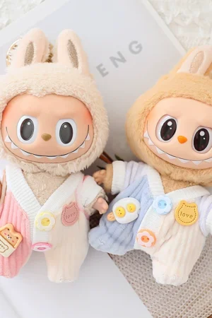 Labubu Doll Clothes – 1st-2nd Gen 17CM Plush Climbing Suit Jumpsuit (2 SKUs) | nekolulu
