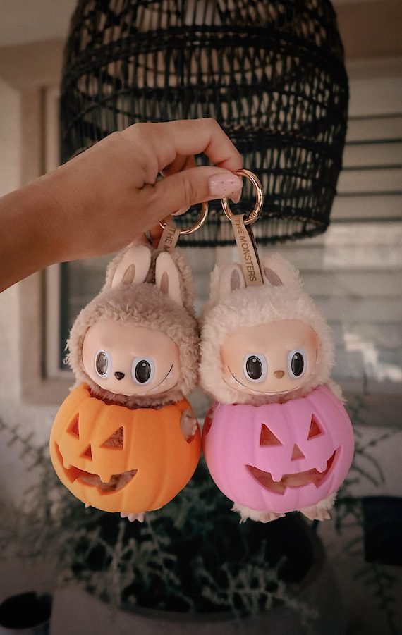 Labubu Pumpkin Halloween Costume Orange Witch Hat