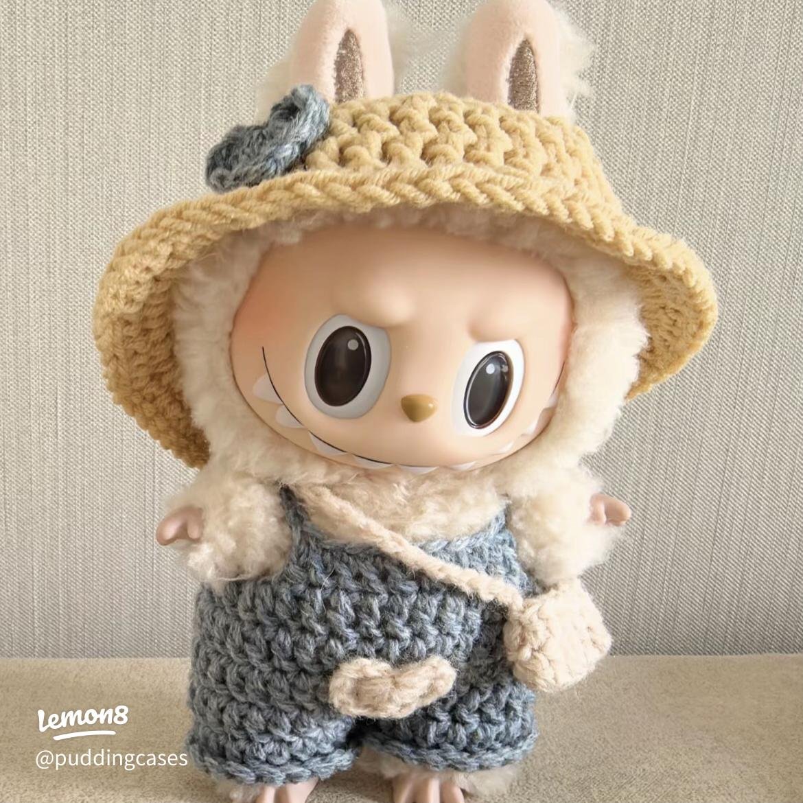 A collection of Labubu clothes featuring crochet tops and knitwear, showcasing the Y2K aesthetic.