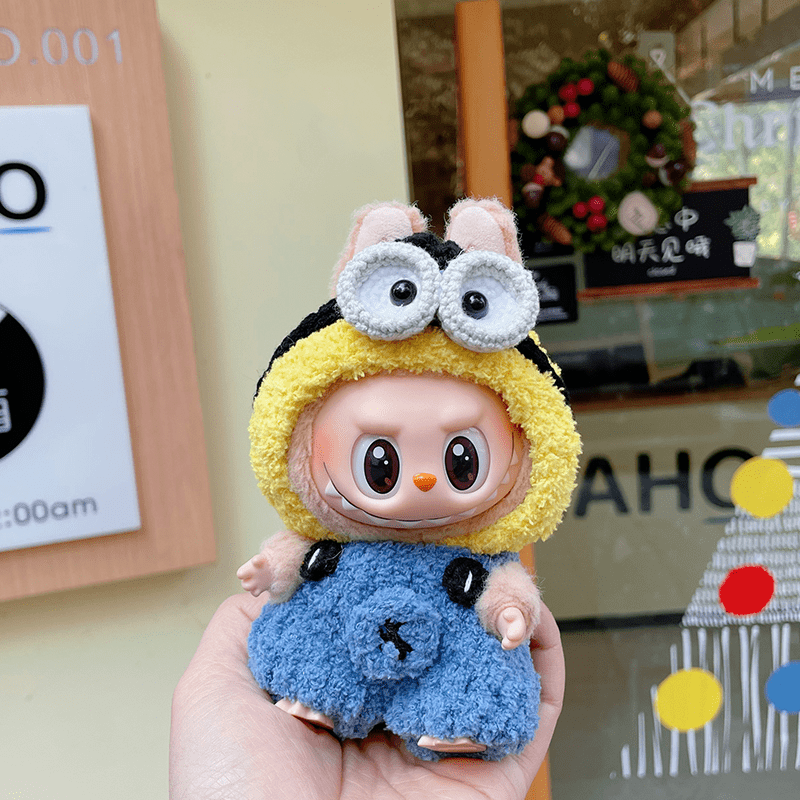 A collection of Labubu Have a Seat dolls in various outfits, emphasizing the need for proper care.