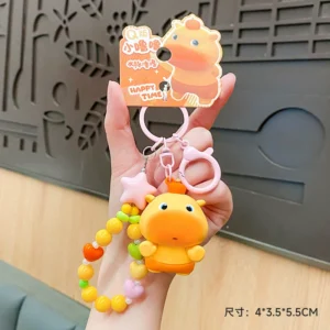 Home 13 Genuine Capybara Lulu Doll Keychain Exquisite and Cute Female Bag Bestie Pendant Small Jewelry Couple Gift Chain